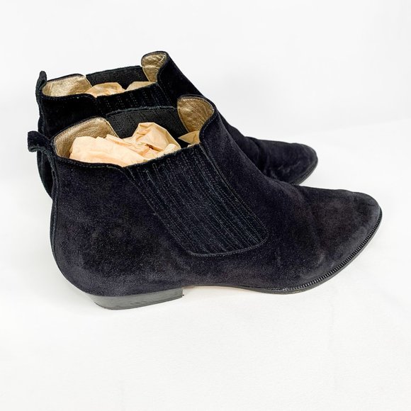 ISABEL MARANT Black Semi Pointed Suede Ankle Boots - Picture 2 of 8